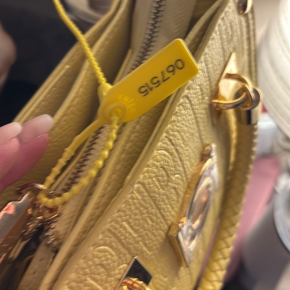 Bebe Light Yellow Embossed Mini Bag - Picture 4 of 4